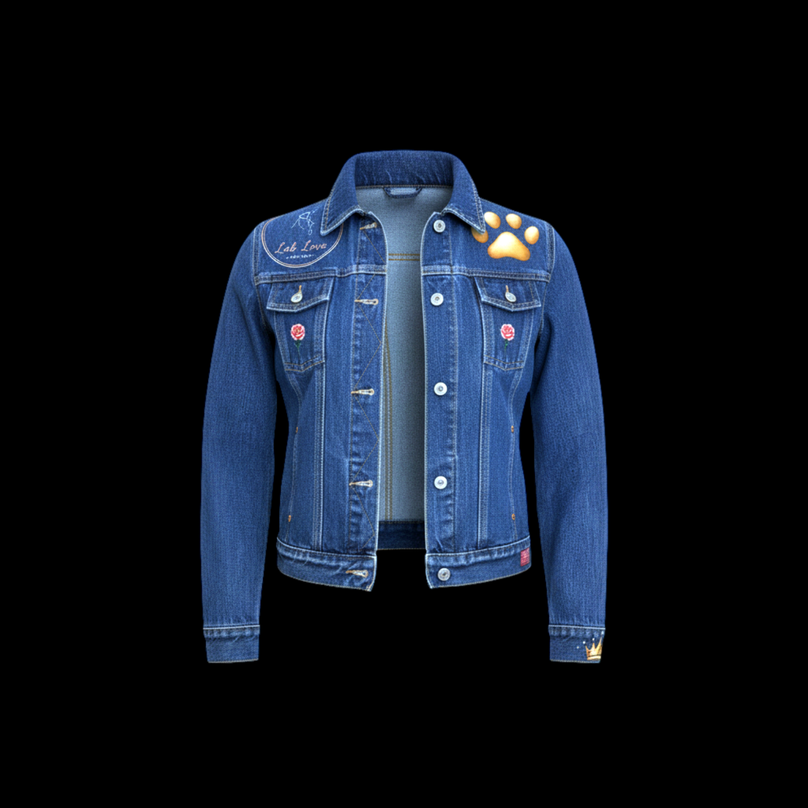 Canine Cartel — Lady Lab Lover | One of a Kind Custom Denim Jacket