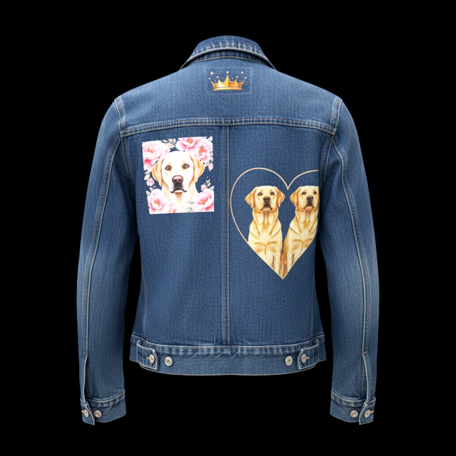 Canine Cartel — Lady Lab Lover | One of a Kind Custom Denim Jacket