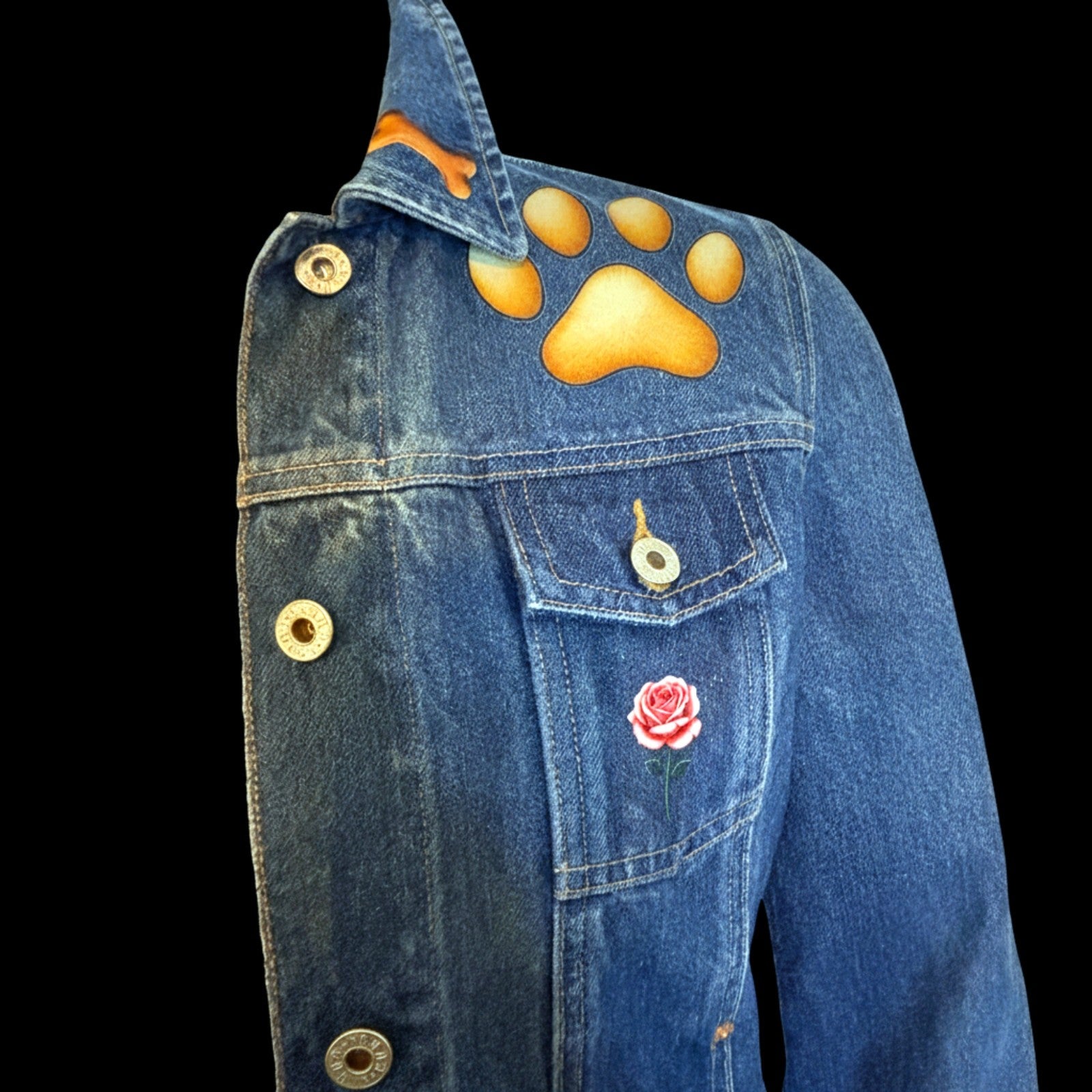 Canine Cartel — Lady Lab Lover | One of a Kind Custom Denim Jacket