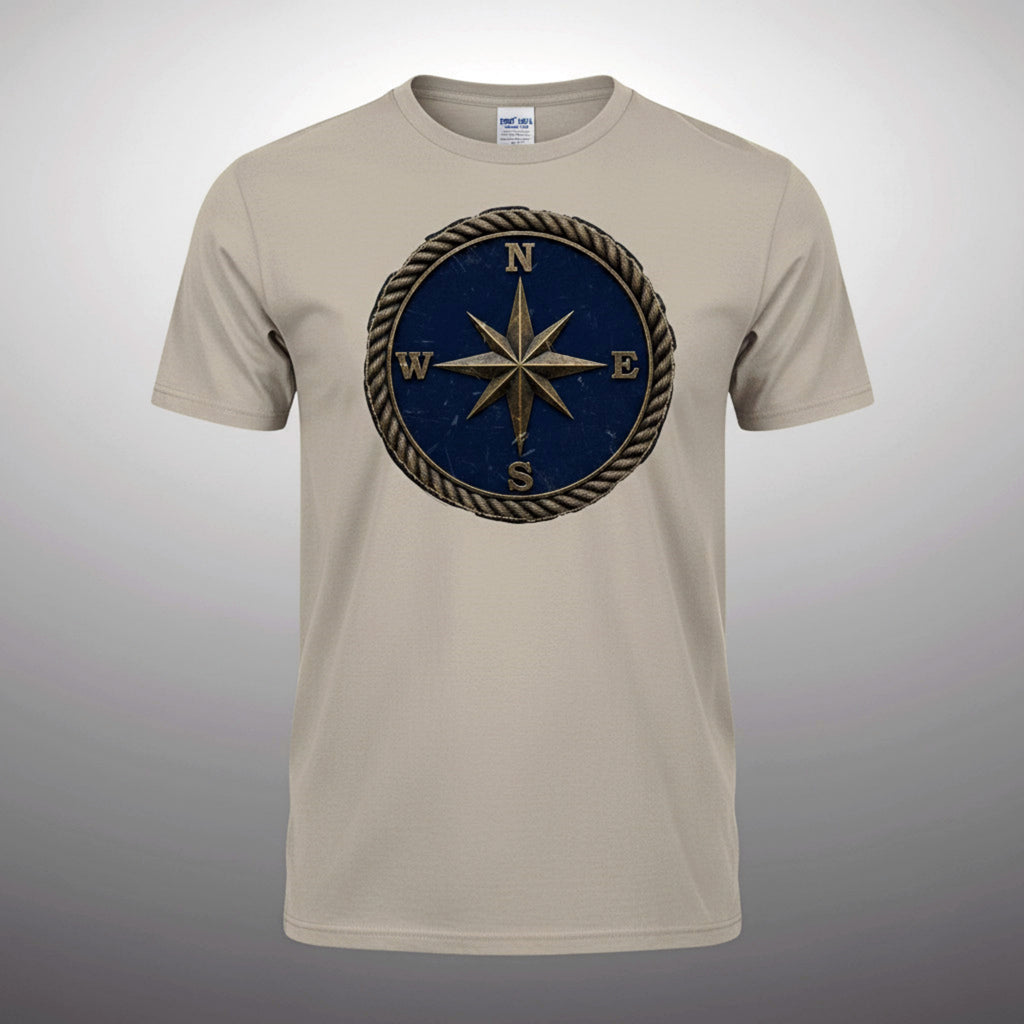 Flytanic U.S. NAVY - Nautical Compass Distressed Tee