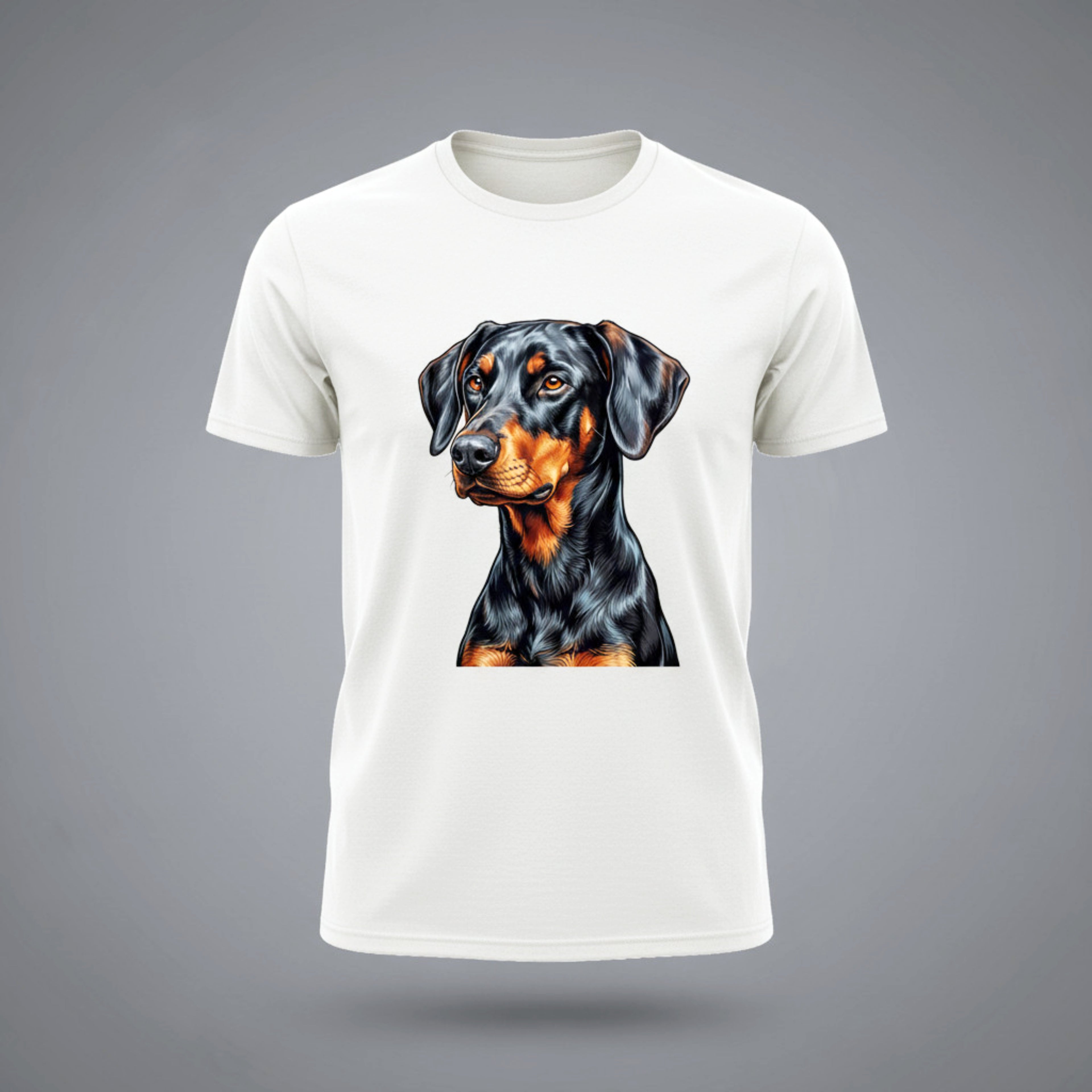 Doberman Pinscher — Natural Ear Portrait Tee