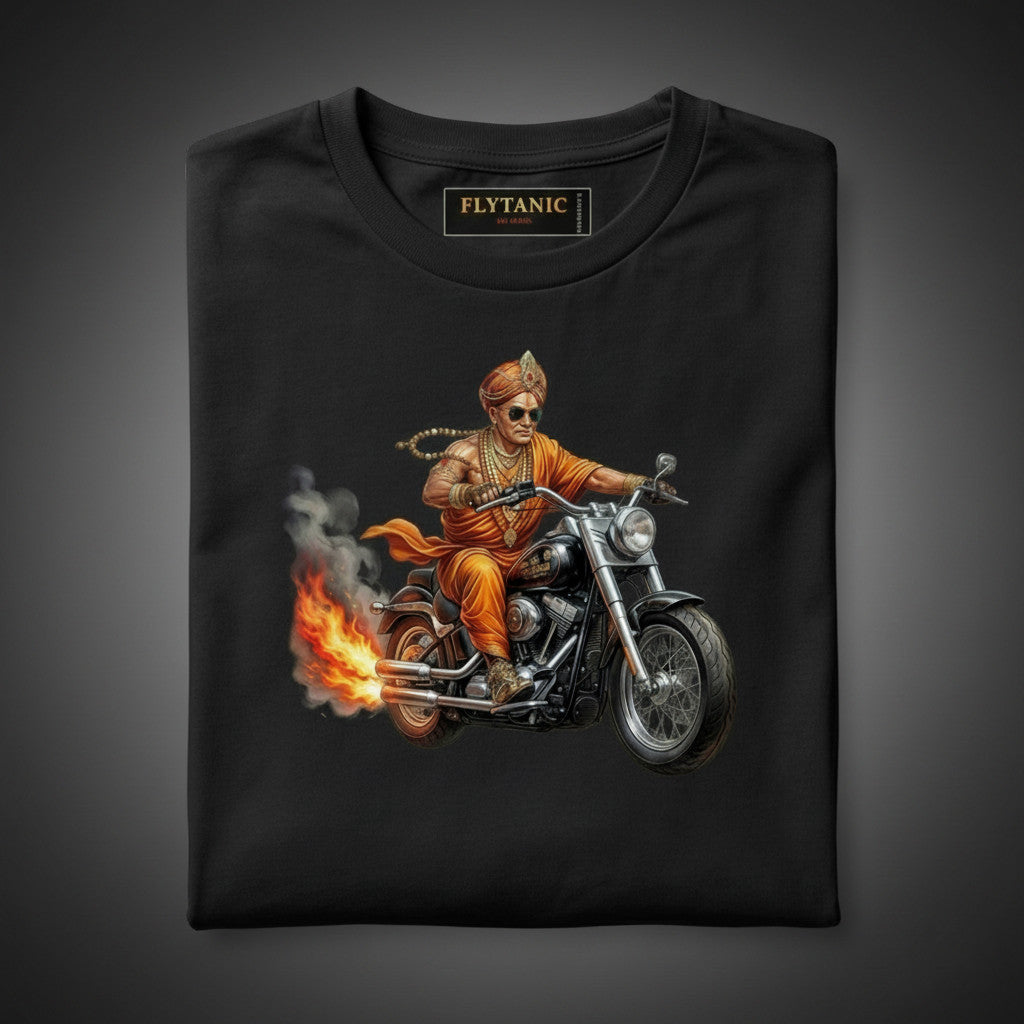 2 Tires & A Monk — Harley Davidson Softail Graphic Tee | Bling Monk Collection | Flytanic OG Wear