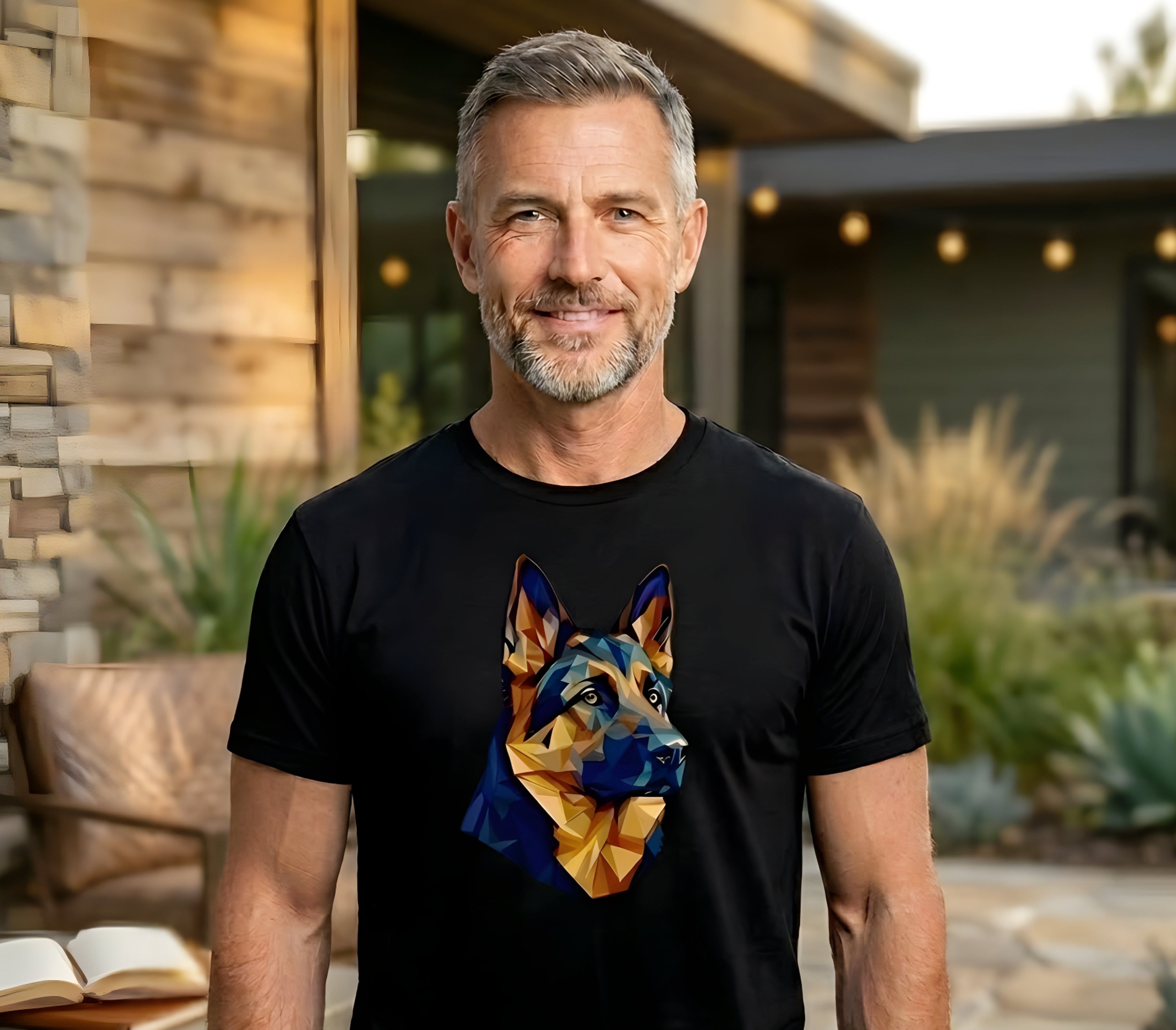 Canine Cartel — Geo German Shepherd | Premium Tee — Black