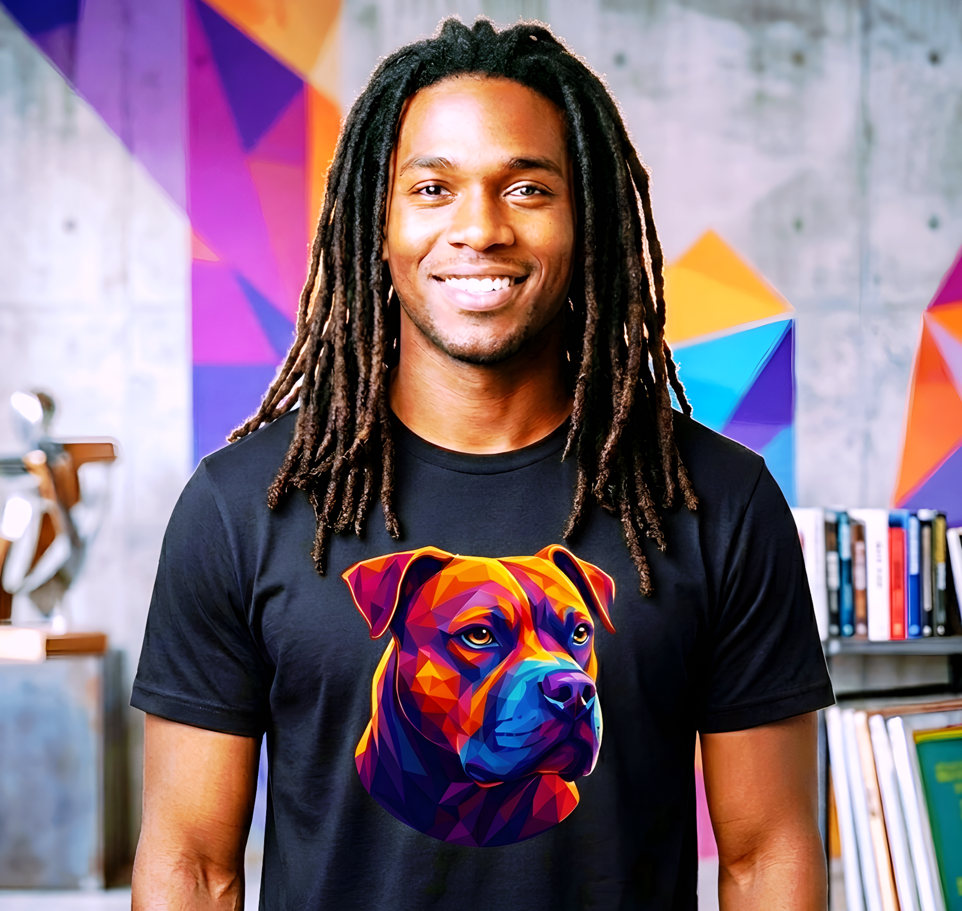 Canine Cartel — Geo Pit Bull | Premium Tee — Black