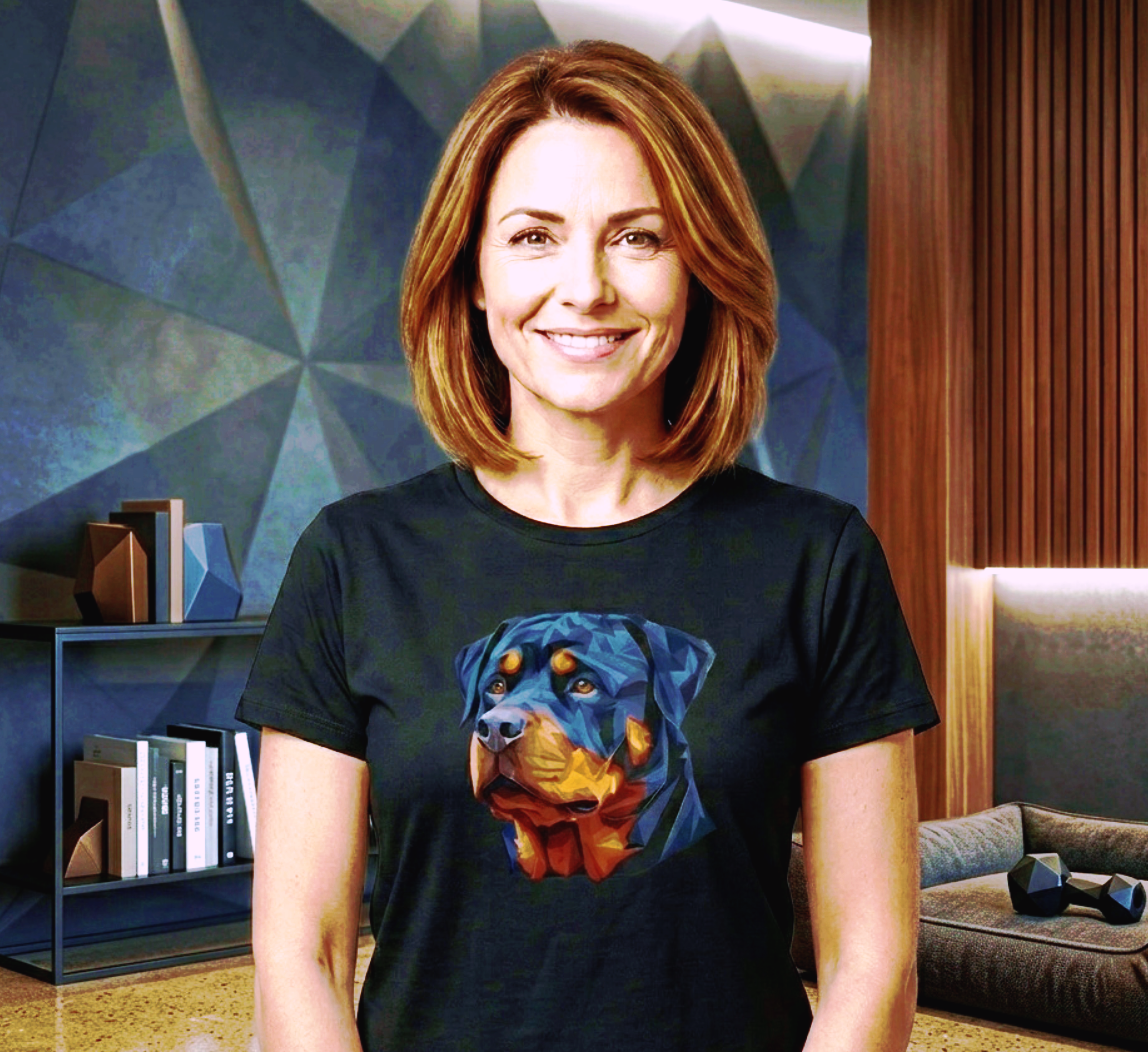 Canine Cartel — Geo Rottweiler | Premium Tee — Black