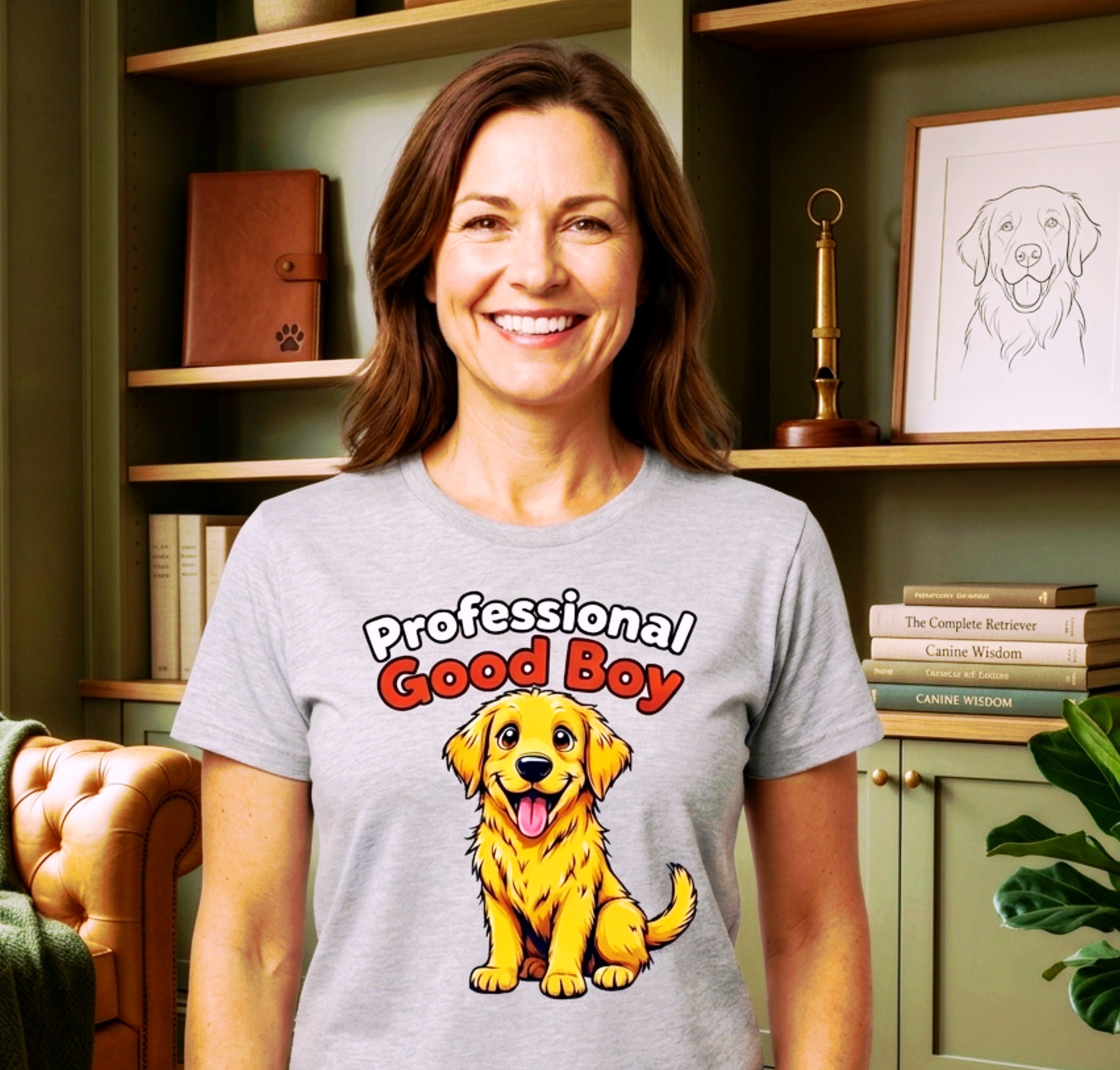 Canine Cartel — Professional Good Boy | Premium Tee — Heather Grey