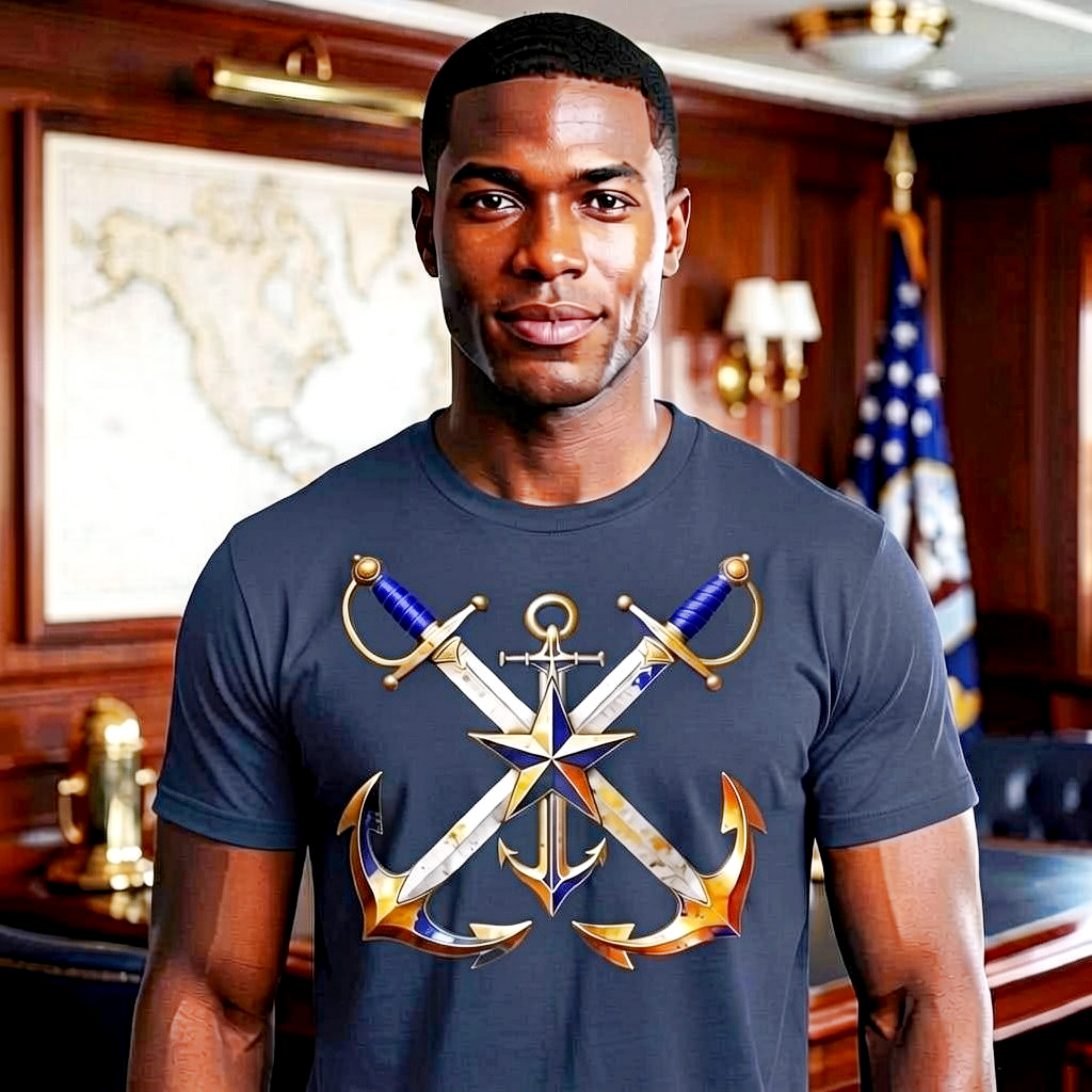 Flytanic U.S. Navy Crossed Swords Star Anchor Tee