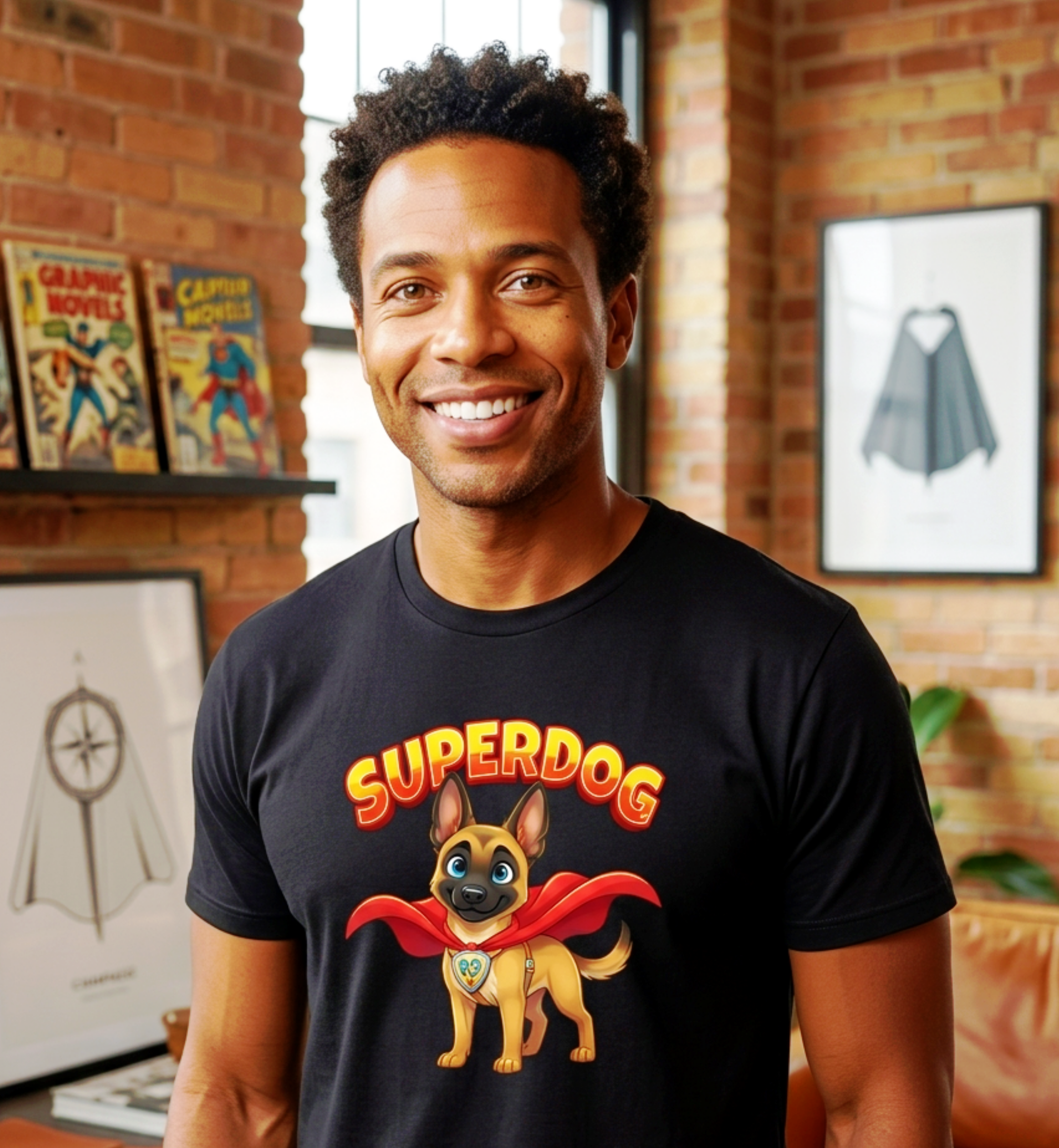 Canine Cartel — Superdog Malinois  K9 | Premium Tee — Black