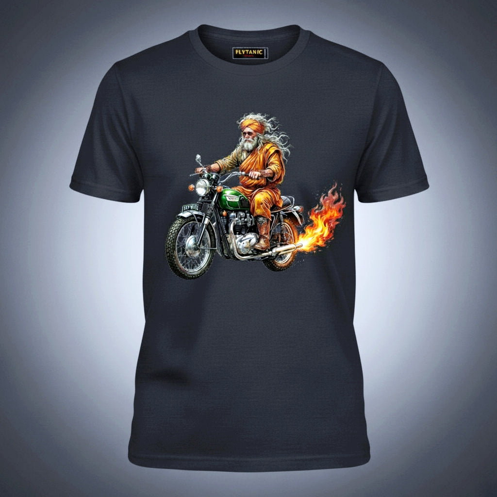 2 Tires & A Monk — Triumph Bonneville Graphic Tee | Appalachian Monk Collection | Flytanic OG Wear (Copy)