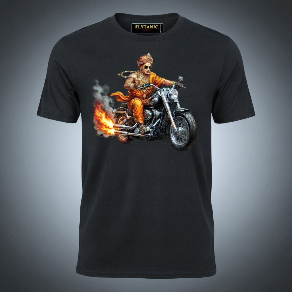2 Tires & A Monk — Harley Davidson Softail Graphic Tee | Bling Monk Collection | Flytanic OG Wear
