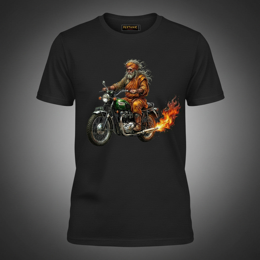 2 Tires & A Monk — Triumph Bonneville Graphic Tee | Appalachian Monk Collection | Flytanic OG Wear